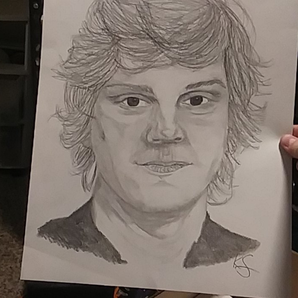 Evan Peters drawing